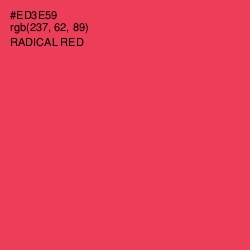 #ED3E59 - Radical Red Color Image