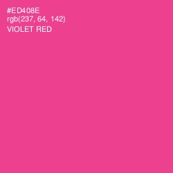 #ED408E - Violet Red Color Image