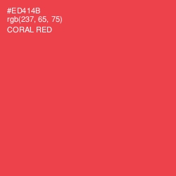 #ED414B - Coral Red Color Image