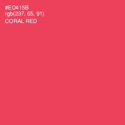 #ED415B - Coral Red Color Image