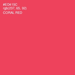 #ED415C - Coral Red Color Image