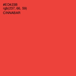 #ED423B - Cinnabar Color Image