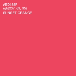 #ED455F - Sunset Orange Color Image