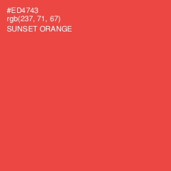 #ED4743 - Sunset Orange Color Image