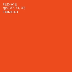 #ED4A1E - Trinidad Color Image