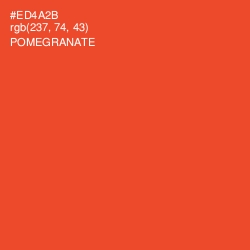 #ED4A2B - Pomegranate Color Image