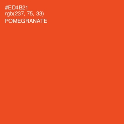 #ED4B21 - Pomegranate Color Image