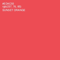 #ED4C55 - Sunset Orange Color Image