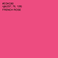 #ED4C80 - French Rose Color Image