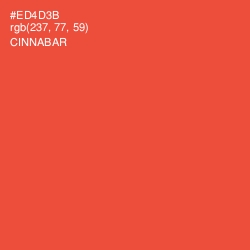 #ED4D3B - Cinnabar Color Image