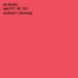 #ED505C - Sunset Orange Color Image