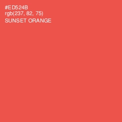 #ED524B - Sunset Orange Color Image