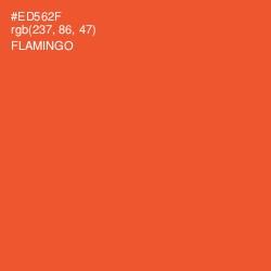 #ED562F - Flamingo Color Image