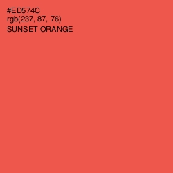#ED574C - Sunset Orange Color Image