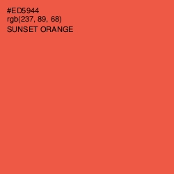 #ED5944 - Sunset Orange Color Image