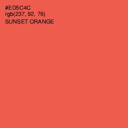 #ED5C4C - Sunset Orange Color Image