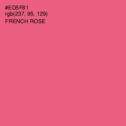 #ED5F81 - French Rose Color Image