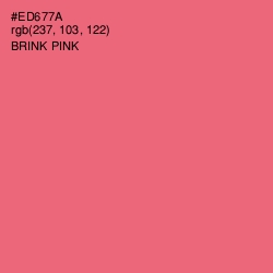 #ED677A - Brink Pink Color Image