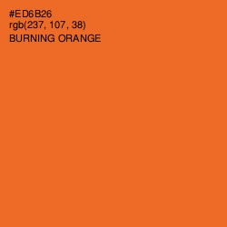 #ED6B26 - Burning Orange Color Image