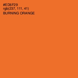 #ED6F29 - Burning Orange Color Image