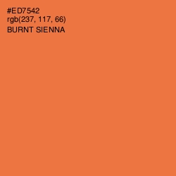 #ED7542 - Burnt Sienna Color Image