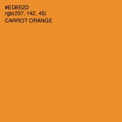 #ED8E2D - Carrot Orange Color Image