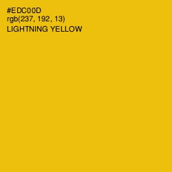 #EDC00D - Lightning Yellow Color Image