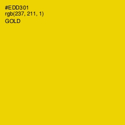 #EDD301 - Gold Color Image