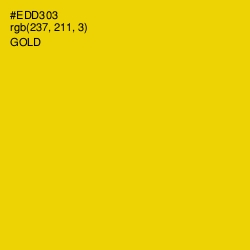 #EDD303 - Gold Color Image