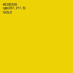 #EDD305 - Gold Color Image