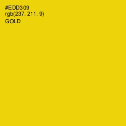 #EDD309 - Gold Color Image