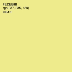 #EDEB8B - Khaki Color Image