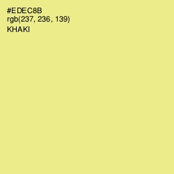#EDEC8B - Khaki Color Image