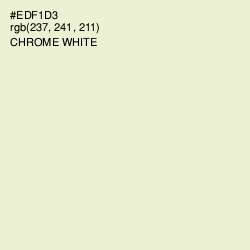 #EDF1D3 - Chrome White Color Image