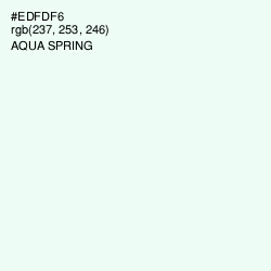 #EDFDF6 - Aqua Spring Color Image