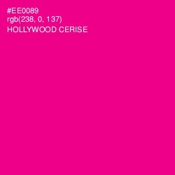 #EE0089 - Hollywood Cerise Color Image
