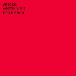 #EE0233 - Red Ribbon Color Image