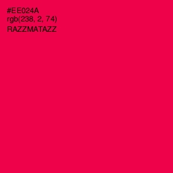 #EE024A - Razzmatazz Color Image