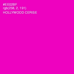 #EE02BF - Hollywood Cerise Color Image