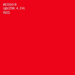 #EE0418 - Red Color Image