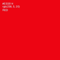 #EE0514 - Red Color Image