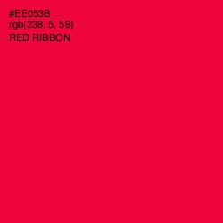 #EE053B - Red Ribbon Color Image