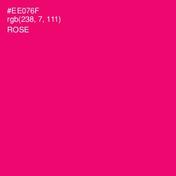 #EE076F - Rose Color Image