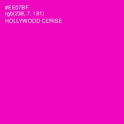 #EE07BF - Hollywood Cerise Color Image