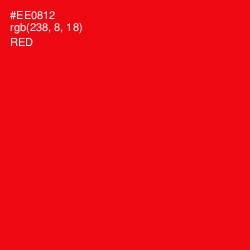 #EE0812 - Red Color Image