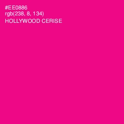 #EE0886 - Hollywood Cerise Color Image
