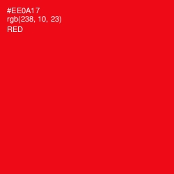 #EE0A17 - Red Color Image