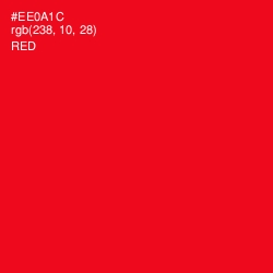 #EE0A1C - Red Color Image