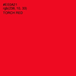 #EE0A21 - Torch Red Color Image