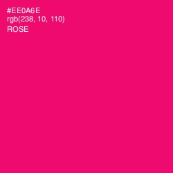 #EE0A6E - Rose Color Image